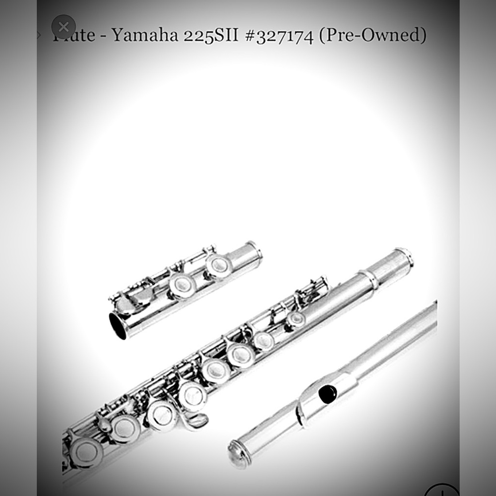 Yamaha Silver Flute with Case